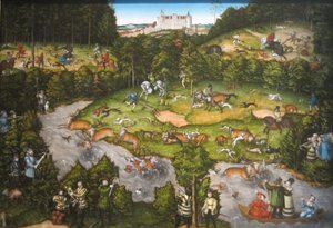 Jagt i nærheden af Hartenfels Slot af Lucas Cranach the Elder