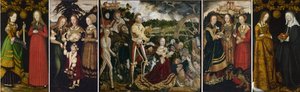 Lucas Cranach den ældre - Katarinas altertavle (Dresden  London) af Lucas Cranach the Elder