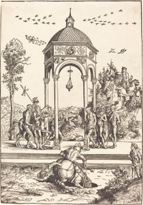 Marcus Curtius styrter ned i kløften af Lucas Cranach the Elder