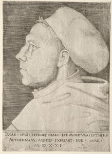 Martin Luther. af Lucas Cranach the Elder