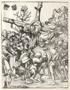 Sankt Peters martyrium. af Lucas Cranach the Elder