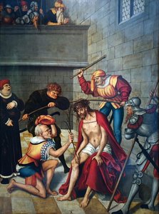 Passionscyklus - Kristus bliver kronet med torne af Lucas Cranach the Elder