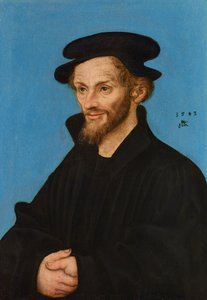Portræt af Philipp Melanchthon af Lucas Cranach the Elder