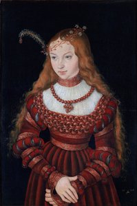 Portræt af prinsesse Sibylle af Kleve af Lucas Cranach the Elder