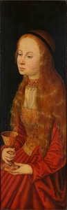 Sankt Barbara, begyndelsen af det 16. århundrede.. af Lucas Cranach the Elder
