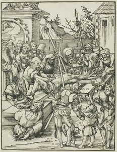 Sankt Bartholomæus, fra Apostlenes martyrium af Lucas Cranach the Elder