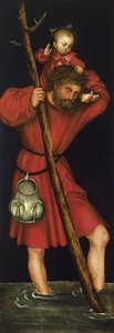 Sankt Christopher [bagside, venstre fløj]. af Lucas Cranach the Elder