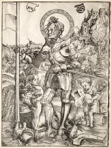 Saint George Standing, 1506. af Lucas Cranach the Elder