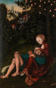 Samson og Delila, ca. 1528-30. af Lucas Cranach the Elder