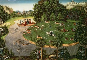 Hjortejagt på kurfyrst Friedrich III den Vise, 1529 (panel) af Lucas Cranach the Elder
