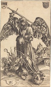 Ærkeenglen Michael vejer en sjæl af Lucas Cranach the Elder