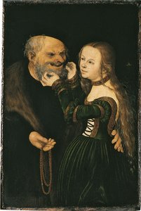 Det ulige par, ca 1530 af Lucas Cranach the Elder