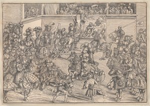 Turnering, 1509 af Lucas Cranach the Elder