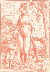 Venus og Amor af Lucas Cranach the Elder