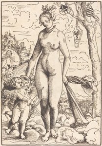 Venus og Amor af Lucas Cranach the Elder