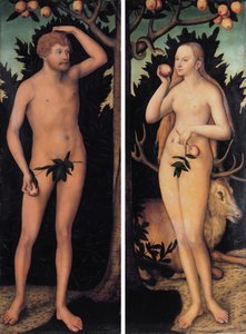 Adam og Eva af Lucas Cranach the Younger