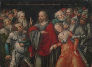 Kristus og ægteskabet, ca. 1545-50. af Lucas Cranach the Younger