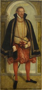 Portræt af prins Joachim Ernst von Anhalt (1536 - 1586) af Lucas Cranach the Younger