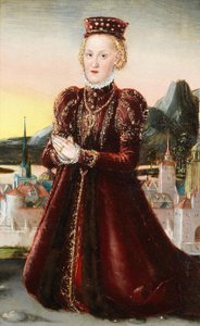 Portræt af prinsesse Agnes Gräfin von Barby af Lucas Cranach the Younger