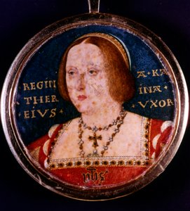 Katarina af Aragon, Henrik VIIIs første hustru, c1510-1533 af Lucas Horenbout
