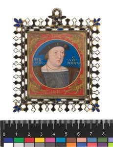 Henrik VIII, ca. 1525-27 (kropsfarve på vellum på kort)