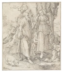Afvisningen af Hagar, 1516. af Lucas Leyden van