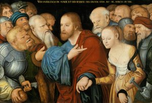 Kristus og kvinden taget i utroskab, ca. 1520-50