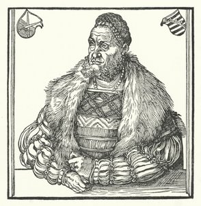 Frederik III, kurfyrste af Sachsen (stik) af Lucas the Elder (after) Cranach