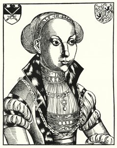 Sybille of Cleves, konsort af John Frederick I, kurfyrst af Sachsen (gravering)