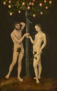 Adam og Eva (olie på panel)