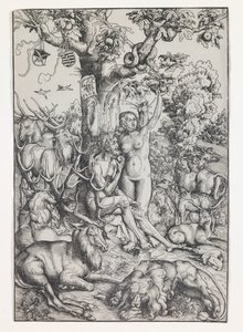 Adam og Eva i Paradis af Lucas the Elder Cranach