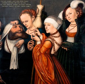 Herkules og Omphale, detalje af Lucas the Elder Cranach