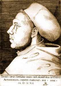 Martin Luther som munk af Lucas the Elder Cranach