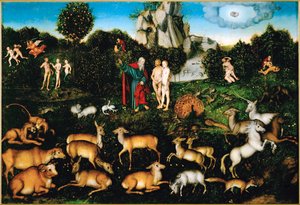 Paradise (maleri på poppeltræ) af Lucas the Elder Cranach