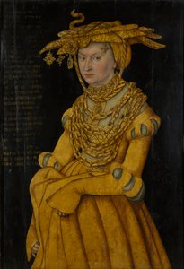 Portræt af Katarina af Mecklenburg, hertugindekonsort af Sachsen (1487-1561) af Lucas the Elder Cranach