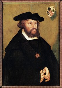 Portræt af Christian II (1481-1559), konge af Danmark. Maleri af Lucas Cranach den ældre af Lucas the Elder Cranach