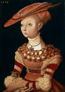 Portræt af Lady af Lucas Cranach Elder (1472-1553) af Lucas the Elder Cranach