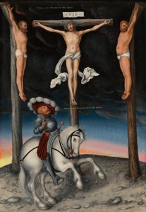 Korsfæstelsen med den konverterede centurion af Lucas the Elder Cranach