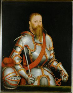 Kurfyrst Moritz af Sachsen ... (maleri på lærred) af Lucas the Younger Cranach