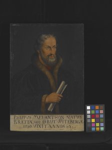 Portræt af Philipp Melanchthon (olie på træ) af Lucas the Younger Cranach