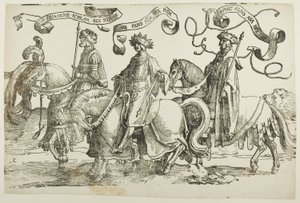 Abija, Asa, Josafat, plade to, fra De Tolv Konger af Israel af Lucas van Leyden