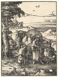 Abraham går for at ofre Isak, 1517-19. af Lucas van Leyden