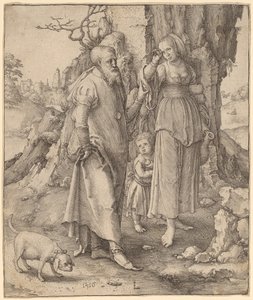 Abraham afviser Hagar af Lucas van Leyden
