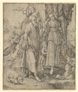 Abraham sender Hagar væk, 1516. af Lucas van Leyden