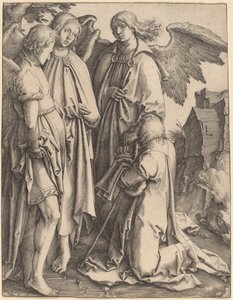 Abraham og de tre engle af Lucas van Leyden