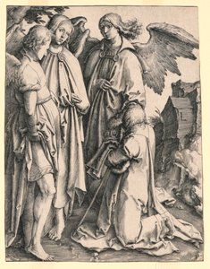 Abraham og de tre engle af Lucas van Leyden