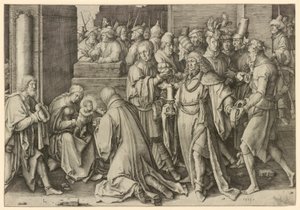 Tilbedelse af Magi af Lucas van Leyden