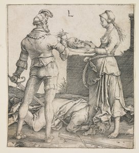 Halshugning af Johannes Døberen, 1513 af Lucas van Leyden