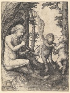 Dreng med trompet, ca. 1507. af Lucas van Leyden