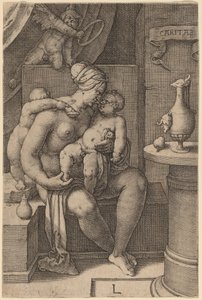 Caritas (velgørenhed) af Lucas van Leyden